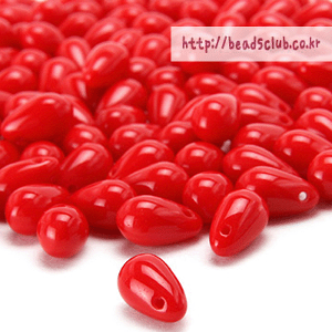 물방울(4*6mm)-red(OP)*小(65개)