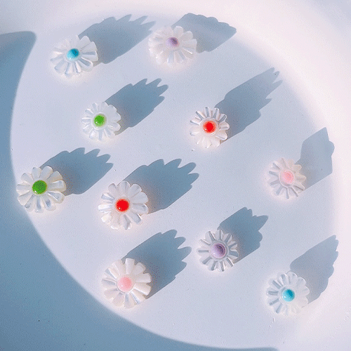 자개 컬러 꽃 비즈 (12/10mm)