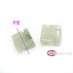 옥(jade)-만(卍)모양*연옥(8mm/1개)