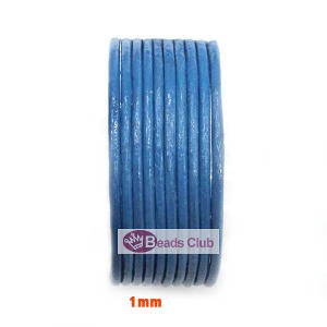 인도산가죽줄-라운드1mm(#001)블루유광(90cm)