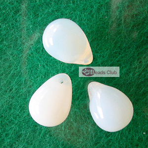 물방울(10*14mm)-white opal*大(4개)